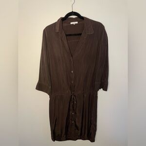 James Perse Chocolate Button-Up Dress